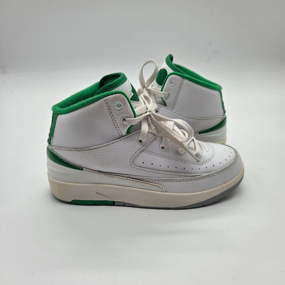 Little Kids Nike Jordan 2 Retro 'Lucky Green' Size 13